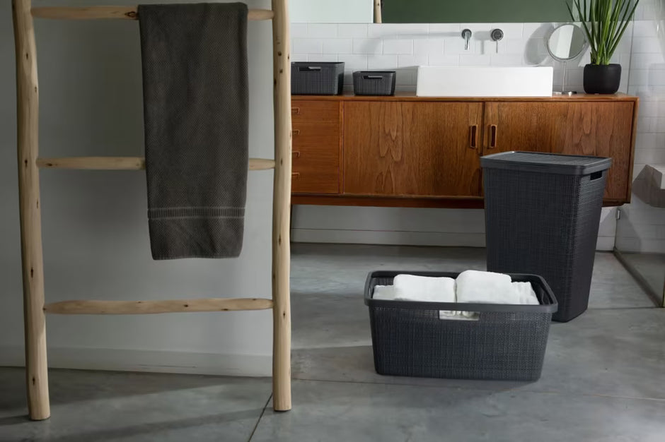סל כביסה יוטה 46 ליטר - JUTE - קרם